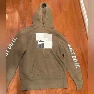 Nike Men's Olive Green Hoodie Size M